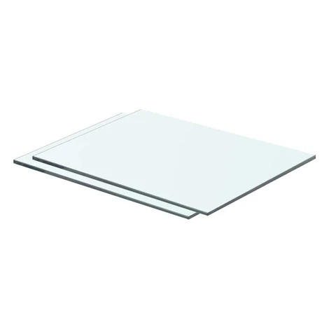 vidaXL Poličky 2 ks panel z priehľadného skla 40x25 cm