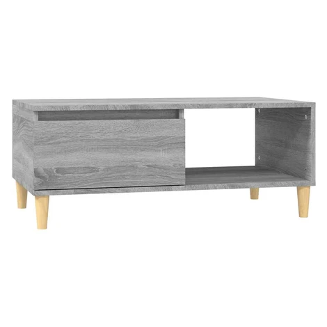 vidaXL Konferenčný stolík sivý dub sonoma 90x50x36,5 spracované drevo
