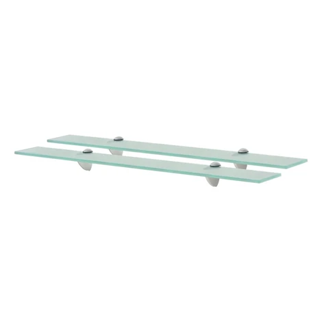 vidaXL Nástenná polička 2 ks sklo 70x10 cm 8 mm