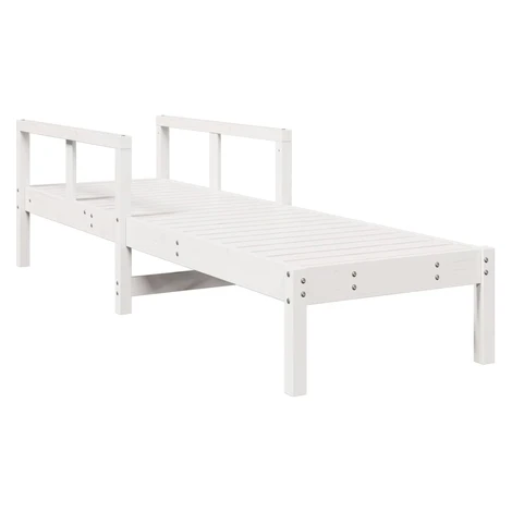 vidaXL Lehátko na opaľovanie biele 199,5x62x55 cm masívna borovica