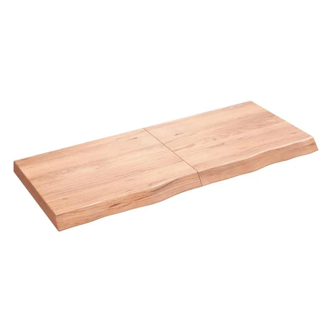 vidaXL Kúpeľňová doska bledohnedá 120x50x(2-6) cm ošetrený masív