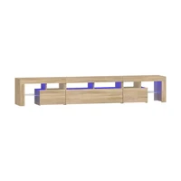 vidaXL TV skrinka s LED svetlami dub sonoma 230 x 36,5 x 40 cm