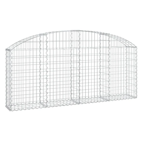 vidaXL Oblúkový gabionový kôš 200x30x80/100 cm pozinkované železo