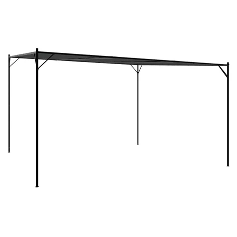 vidaXL Altánok antracitový 4x4 m 180 g/m² látka a oceľ