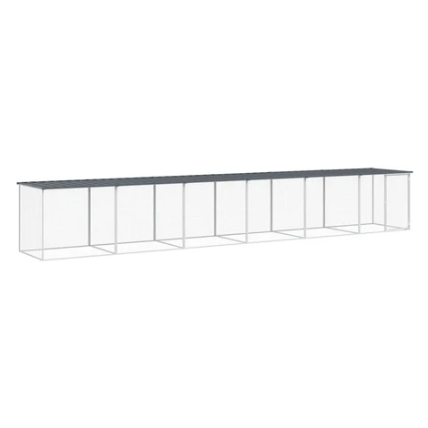 vidaXL Klietka pre kurčatá strecha antracitová 603x98x90 cm poz. oceľ