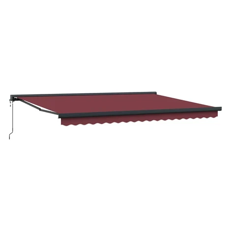 vidaXL Automaticky zaťahovacia markíza burgundská 450x300 cm