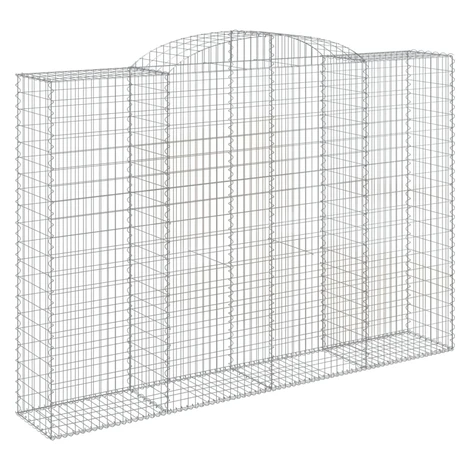 vidaXL Oblúkový gabionový kôš 300x50x200/220 cm pozinkované železo