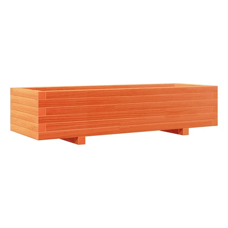 vidaXL Záhradný kvetináč voskovohnedý 110x40x26,5 cm masívna borovica