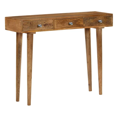 vidaXL Konzolový stolík z mangovníkového dreva 102x30x79 cm