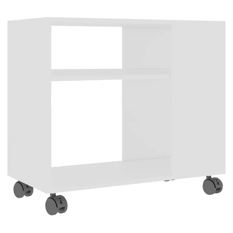 vidaXL Príručný stolík, biely 70x35x55 cm, kompozitné drevo