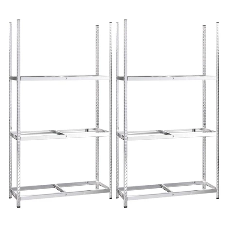 vidaXL 3-poschodové stojany na pneumatiky 2 ks 110x40x200 cm oceľ