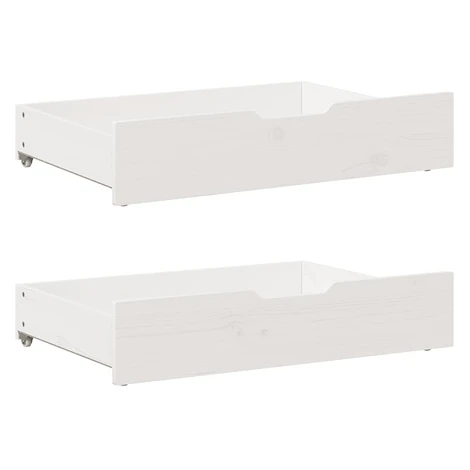 vidaXL Zásuvky pod posteľ 2 ks biele 80x55x17 cm masívna borovica
