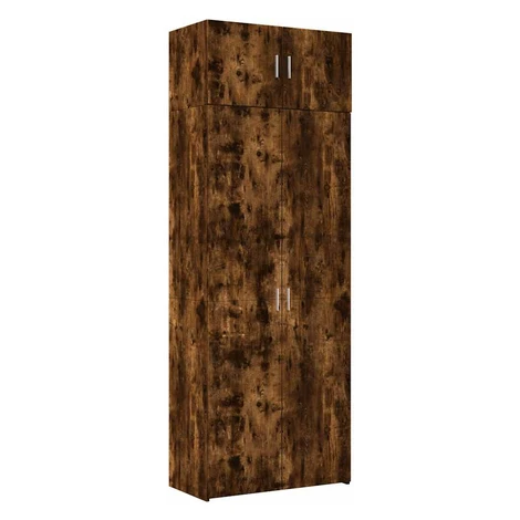 vidaXL Úložná lavička dymový dub 80x42,5x225 cm kompozitné drevo