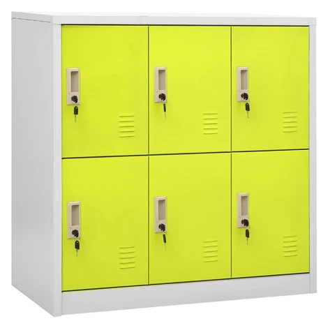 vidaXL Uzamykacia skriňa bledosivá a zelená 90x45x92,5 cm oceľová