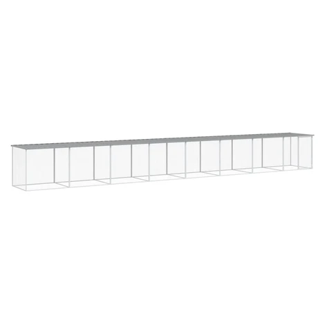 vidaXL Klietka pre kurčatá strecha bledosivá 803x98x90 cm poz. oceľ