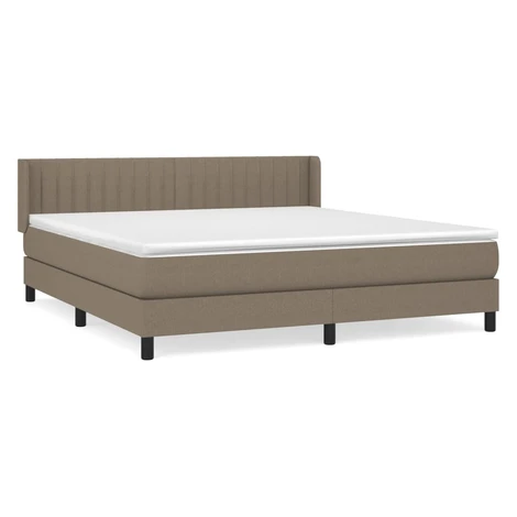 vidaXL Posteľný rám boxspring s matracom sivohned 180x200 cm látka
