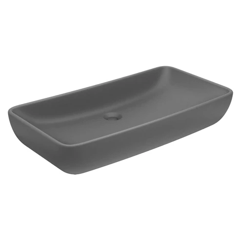 vidaXL Luxusné umývadlo, obdĺžnik, matné tmavosivé 71x38 cm, keramika