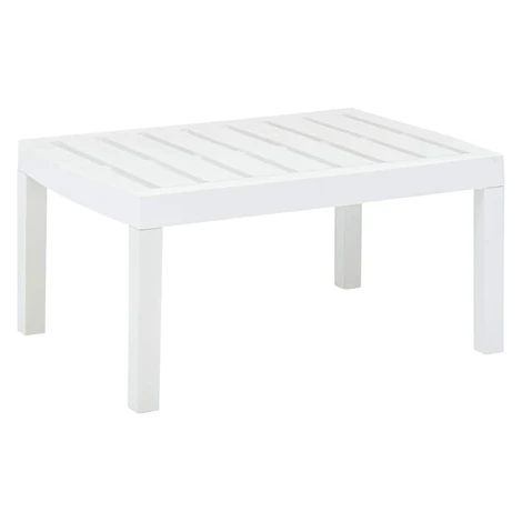 vidaXL Záhradný stolík, biely 78x55x38 cm, plast