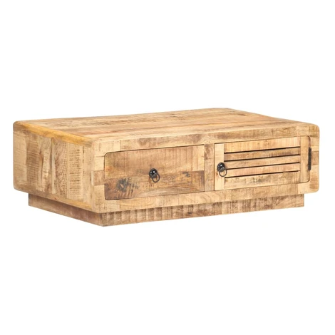 vidaXL Konferenčný stolík 90x60x29 cm, surové mangové drevo