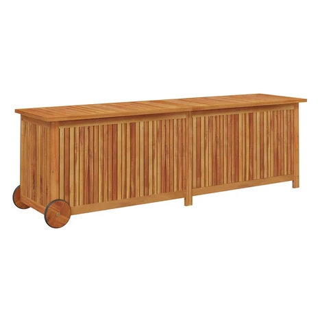 vidaXL Záhradný úložný box s kolieskami 150x50x58 cm masívna akácia