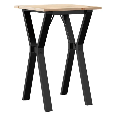 vidaXL Jedálenský stolík v tvare Y 50x50x75 cm borovica a oceľ