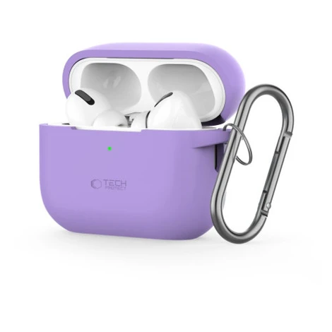 Tech-Protect Silicone Hook puzdro na Apple AirPods Pro 1 / 2, fialové