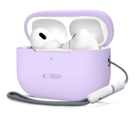Tech-Protect Silicone puzdro na Apple AirPods Pro 1 / 2, fialové