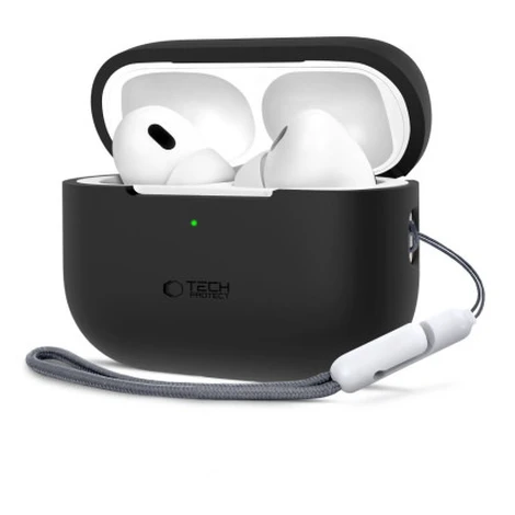 Tech-Protect Silicone puzdro na Apple AirPods Pro 1 / 2, čierne
