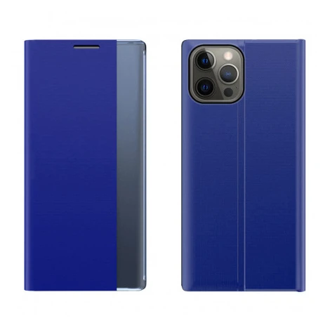 MG Sleep Case knižkové puzdro na iPhone 13 Pro Max, modré