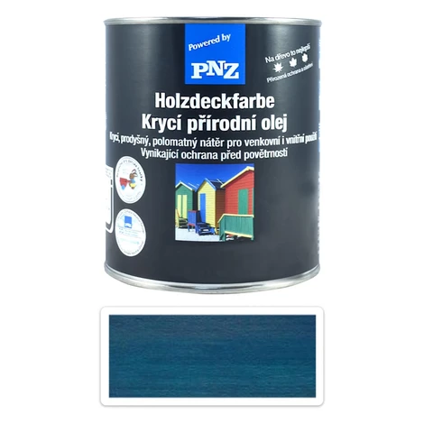 PNZ Krycí prírodný olej 0.75 l Royalblau / Kráľovská modrá