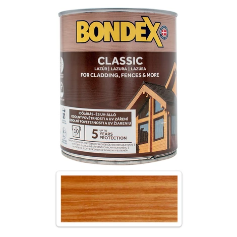 BONDEX Classic - matná tenkovrstvová syntetická lazúra 0.75 l Teak