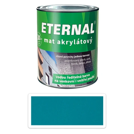 ETERNAL Mat akrylátový - vodouriediteľná farba 0.7 l Tmavozelená 022