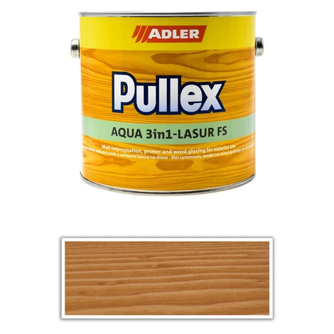 ADLER Pullex Aqua 3in1-Lasur FS - tenkovrstvová matná lazúra na drevo v exteriéri 2.5 l Dub