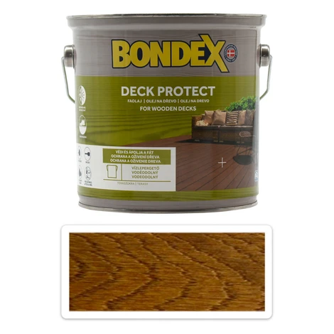 BONDEX Deck Protect - ochranný syntetický olej na drevo v exteriéri 2.5 l Teak