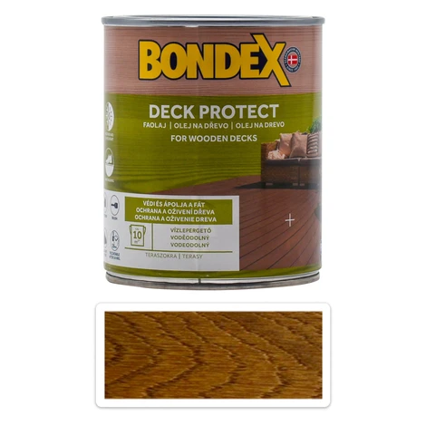 BONDEX Deck Protect - ochranný syntetický olej na drevo v exteriéri 0.75 l Teak
