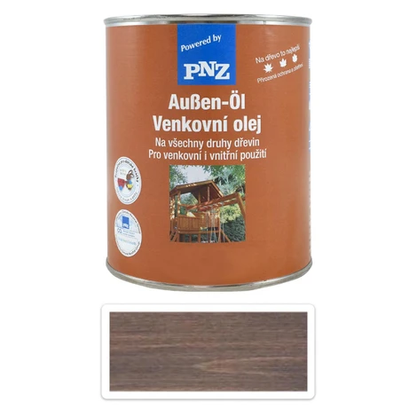 PNZ Vonkajší olej metalický 0.75 l Tmavo šedý