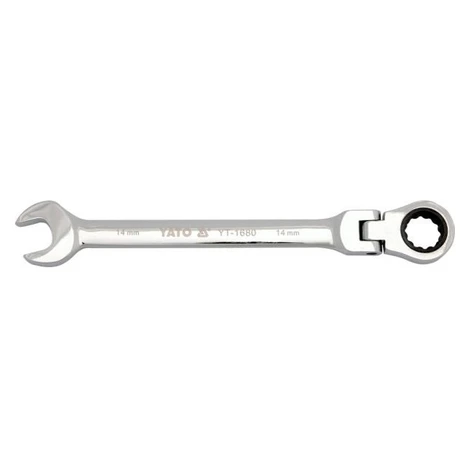 Kľúč očkoplochý račňový 12 mm s kĺbom - YT-1678 Yato