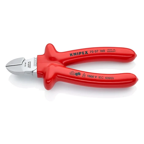 Bočné štiepacie kliešte chrómované 160 mm - 7007160 Knipex