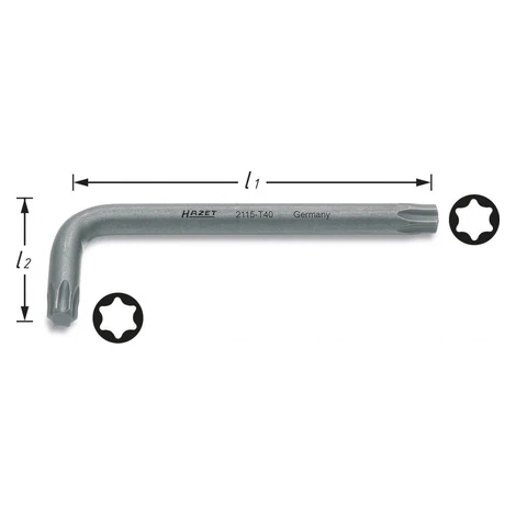 Uhlový skrutkovač TORX® 2115-T9 Hazet - HA012268