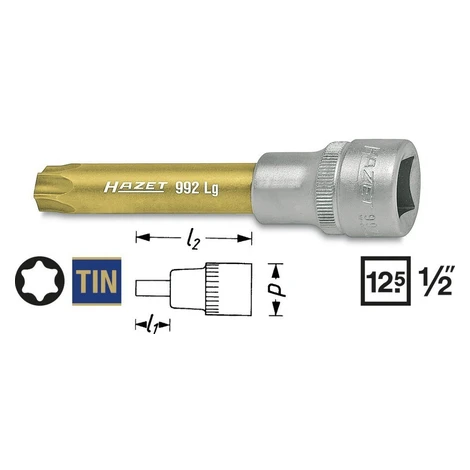 Nástrčná hlavica TORX® 992LG-T60 Hazet - HA100590