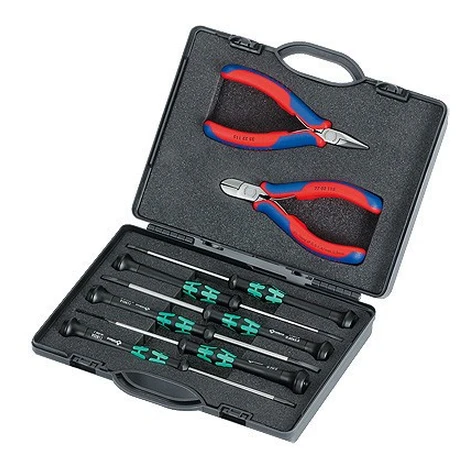 Sada náradia pre elektroniku, 8 dielov - 002018 Knipex