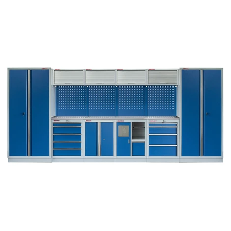 Kvalitný PROFI BLUE dielenský nábytok - 4535 x 2000 x 495 mm - MTGS1301AQ AHProfi
