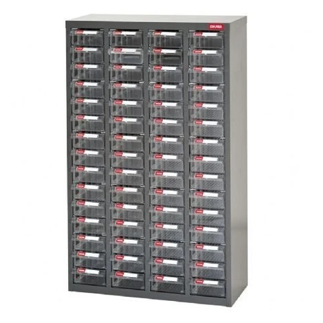 Galvanizovaný kovový organizér pre dielenský materiál a diely s 60 zásuvkami ST-2460 Shuter