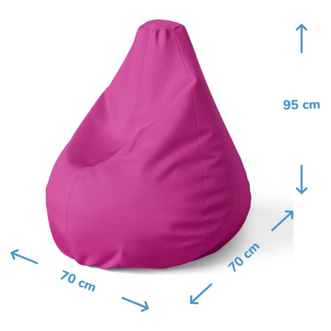 Sedací vak Pear Maľované srdce na bielej - 70 x 95 x 15 cm
