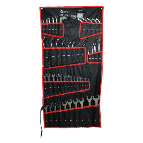 Klíče očkoploché, očkové, na převlečné matice, TORX a C klíče, velká sada 47 kusů GEKO
