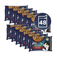 Felix Sensations Sauces kapsičky pre mačky morka, jahňacie v omáčke 48x85 g