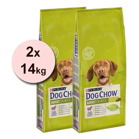 DOG CHOW Adult granule pre psov jahňacie 2x14 kg Purina