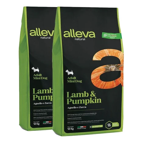 Alleva NATURAL dog lamb & pumpkin adult mini 2 x 12 kg