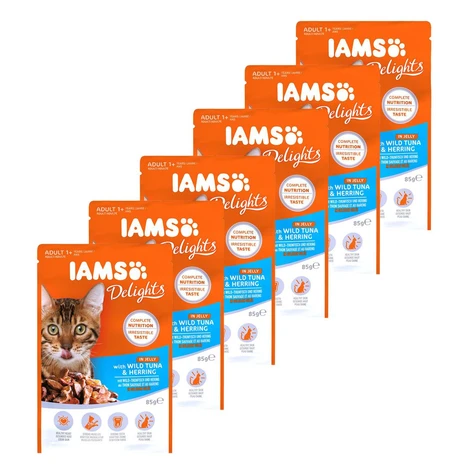 Iams Cat wild tuna & herring 6 x 85 g
