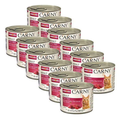 Animonda Carny Adult - Hovädzie a srdiečka 12 x 200 g